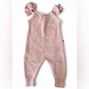 Adorable Pink Knit Baby Romper